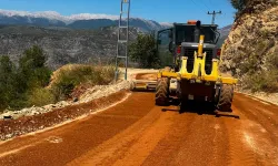 Alanya'nın kırsal yollarında yoğun mesai