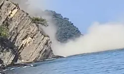 Tirilye Çamlık Tepesi'nde heyelan... Bölgede güvenlik önlemleri alındı